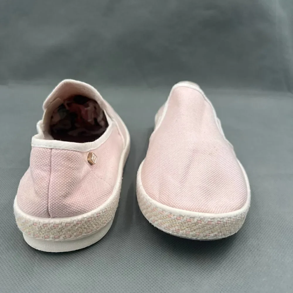 Rivieras Nymphe Cotton Canvas Slip On Classic Pink Canvas Sneakers Size 40